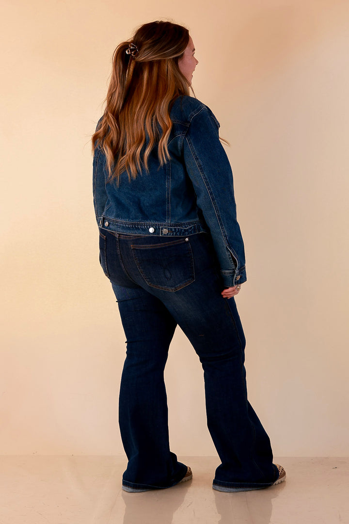 Judy Blue | The Go-To Layer Rigid Magic Classic Denim Jacket in Dark Indigo Wash