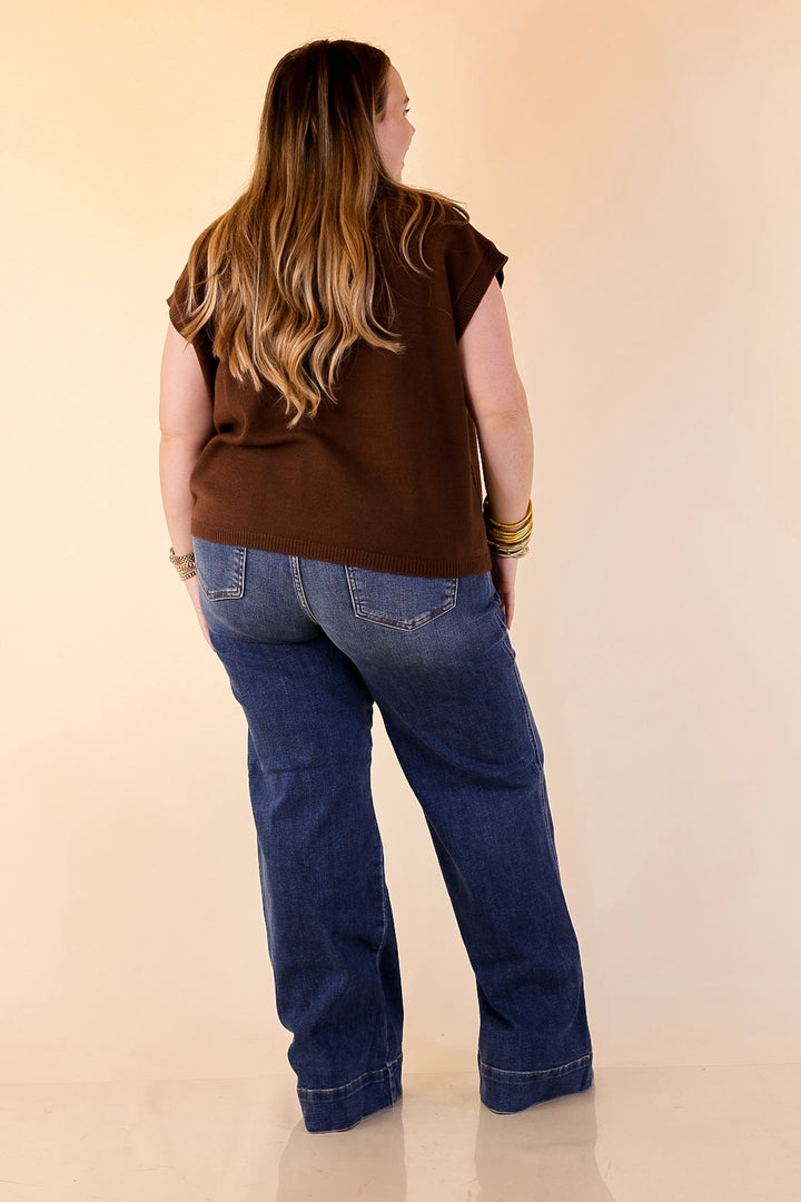 Judy Blue | Tailored Moves Retro Wide Leg Trouser Jean in Dark Wash