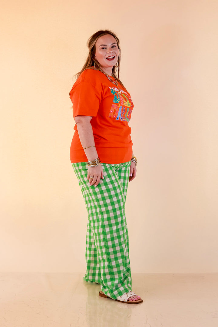 Professionally Distracted Doodle "Literally Born to Dilly Dally" Short  Sleeve Graphic Tee in Orange