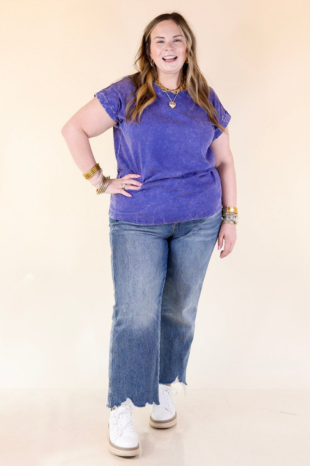 Chic Made Easy Short Sleeve Shirt in Blue