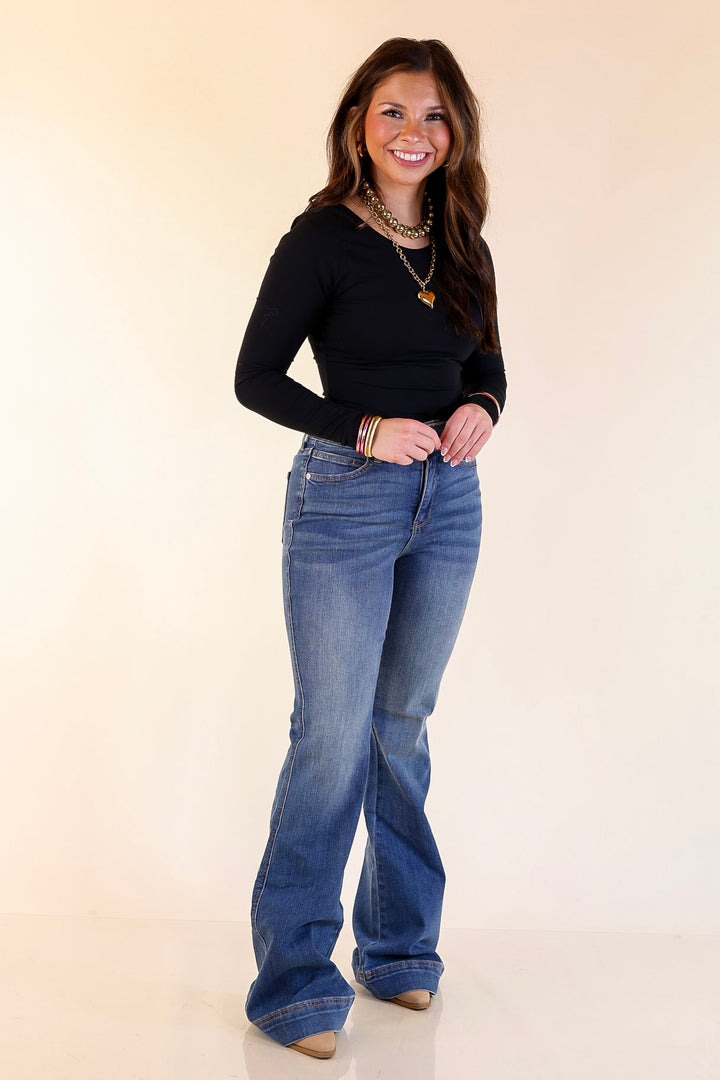 Judy Blue | Signature Style Tummy Control Trouser Jean in Medium Wash