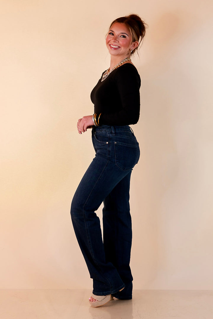 Judy Blue | Flawless Fit Tummy Control Classic Straight Leg Jean in Dark Wash