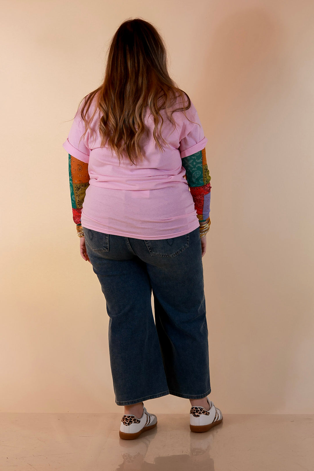 I Saved You A Seat "Make Heaven Crowded" Faith Printed Short Sleeve Graphic Tee in Light Pink