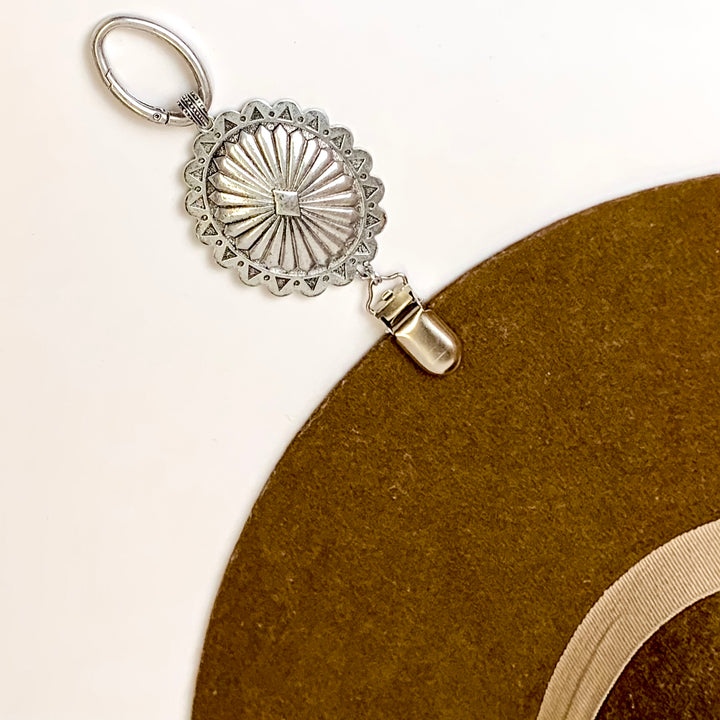 Silver Concho Hat Clip - Giddy Up Glamour Boutique