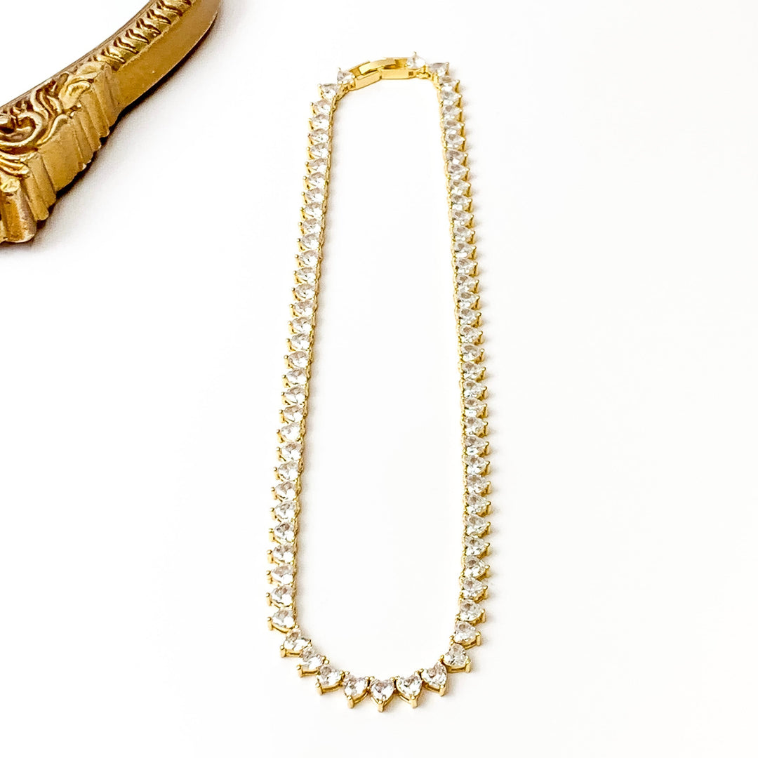 Bracha | Elena Tennis Necklace in Gold Tone - Giddy Up Glamour Boutique