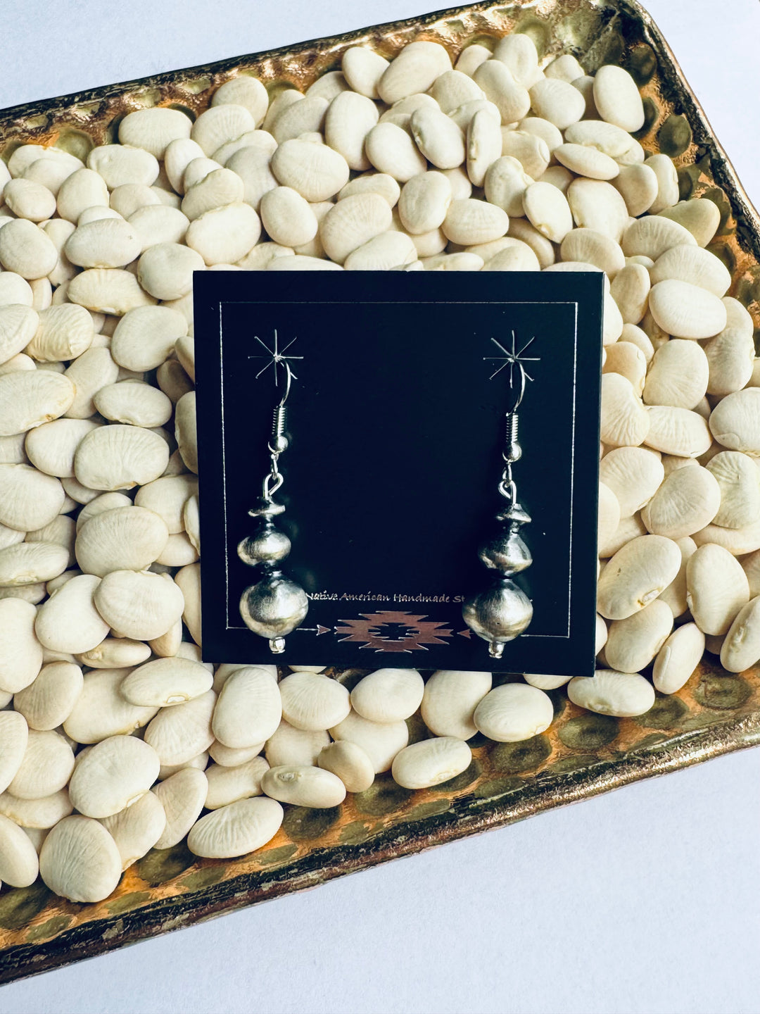 Treva Jim | Everyday Sterling Silver Navajo Pearl Drop Earrings