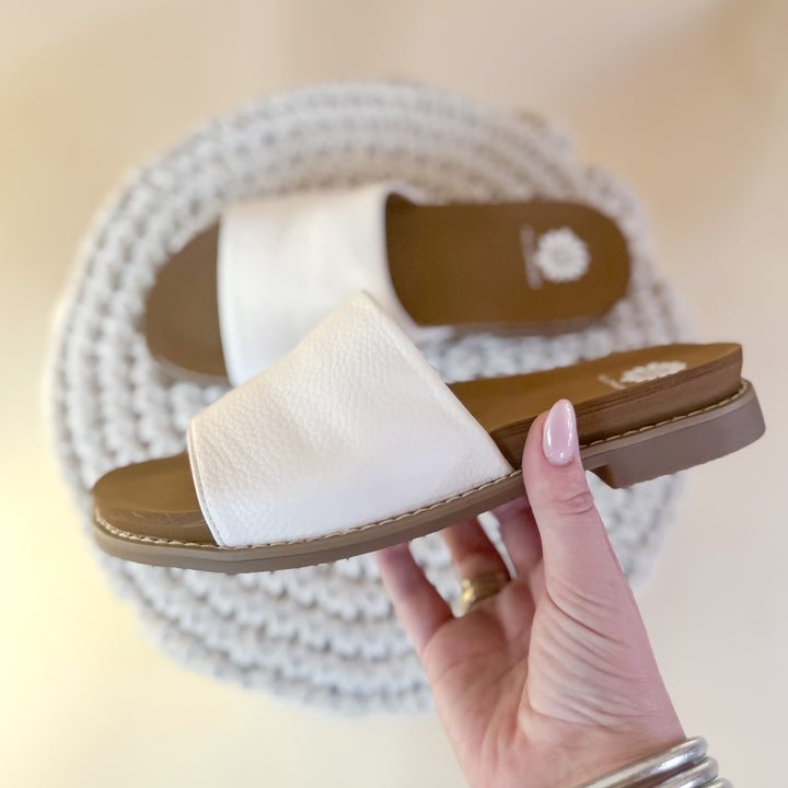 Yellow Box | Kalo Slide Sandal in Eggshell Ivory