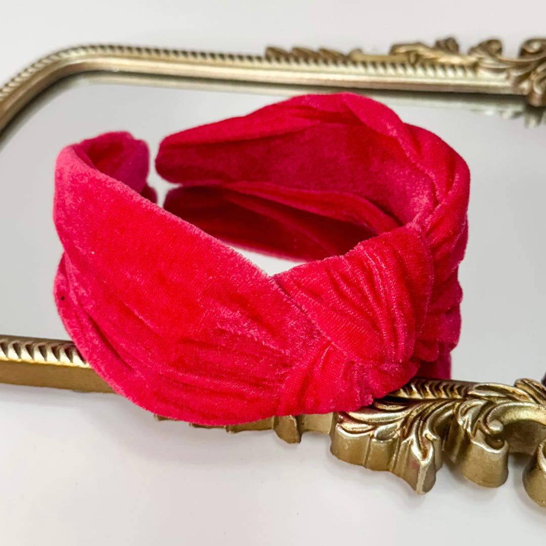 Velvet Knotted Headband in Various Colors