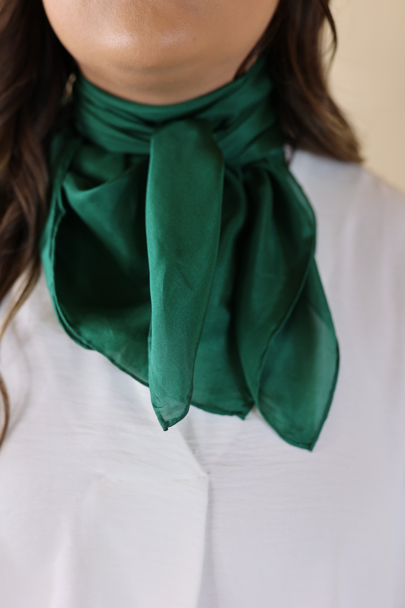 Solid Wild Rag in Forest Green - Giddy Up Glamour Boutique