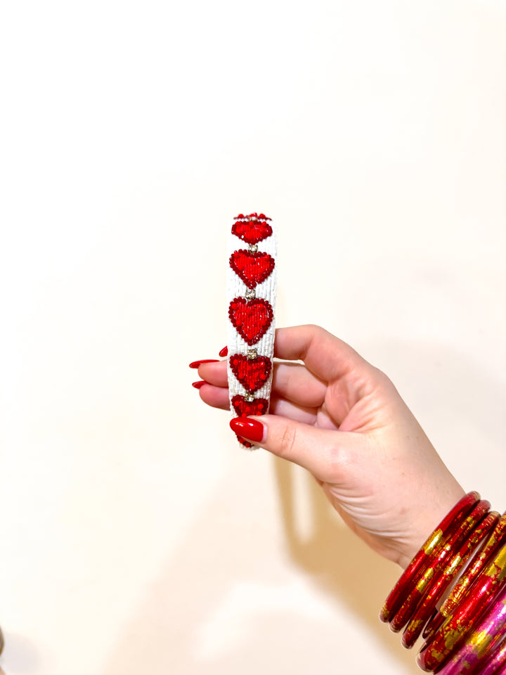 BuDhaGirl | Red Hearts Headband