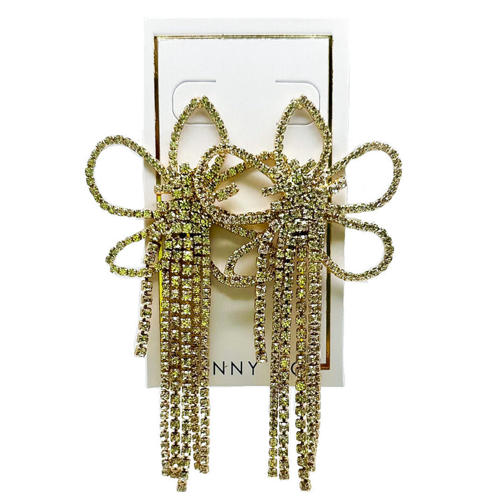 Linny Co | Kameron Gold Tone Floral Crystal Earrings