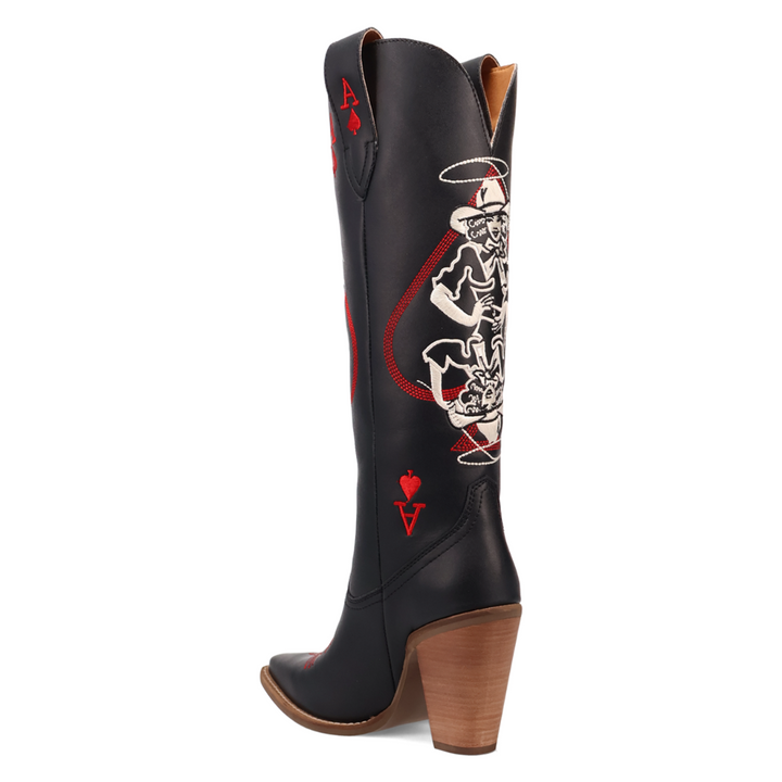 Online Exclusive | Dingo | Ace of Spades Leather Boot in Black **PREORDER