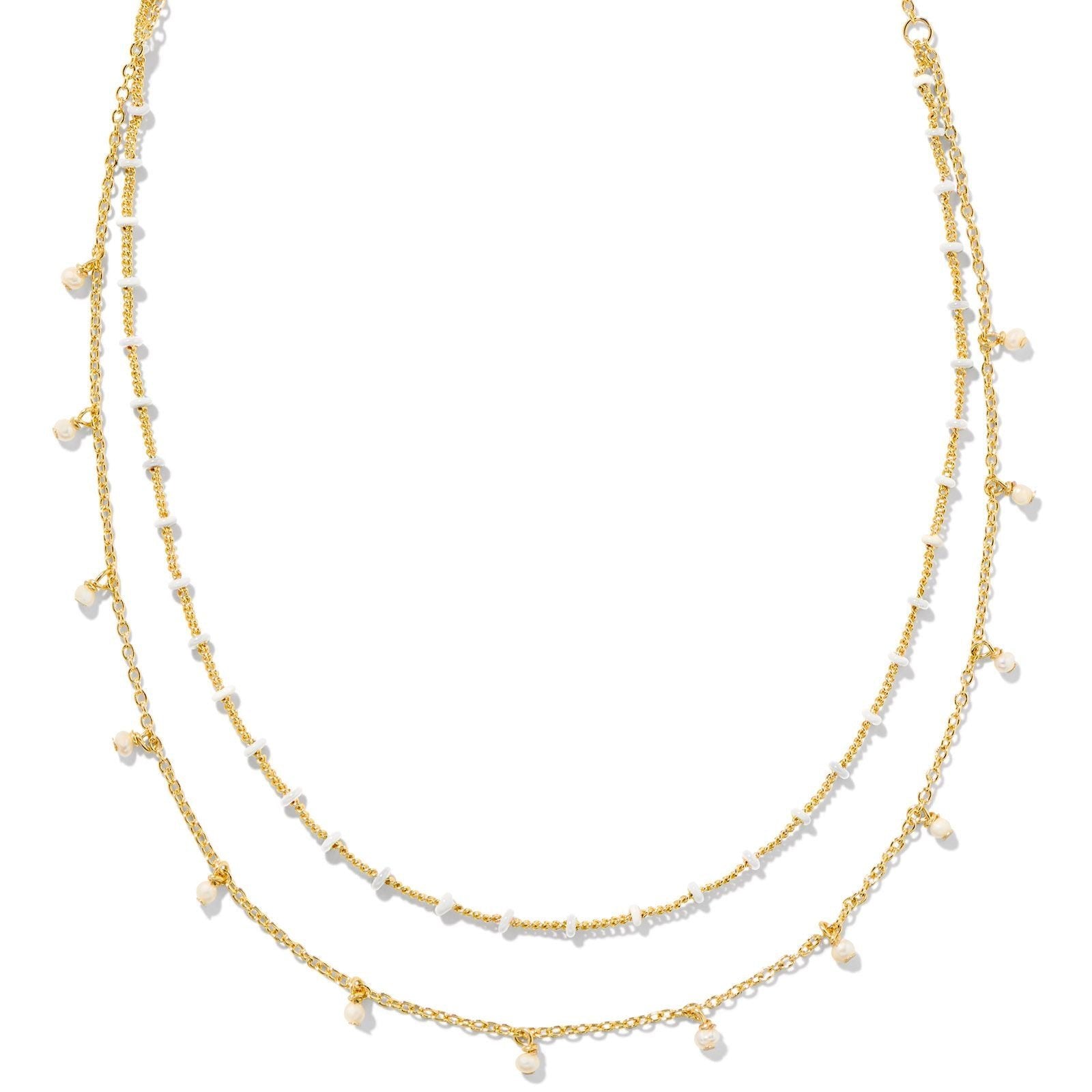 Kendra Scott | Eve Gold Multi Strand Necklace in White Mix