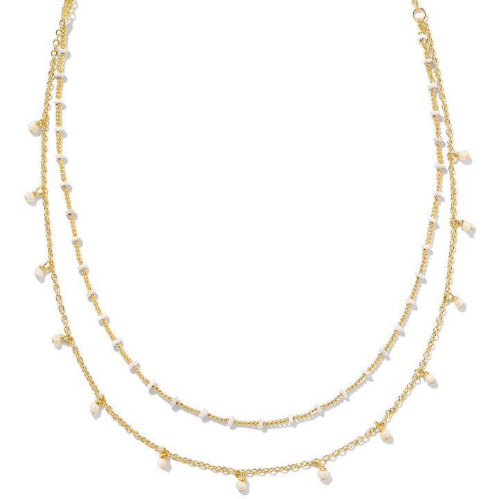 Kendra Scott | Eve Gold Multi Strand Necklace in White Mix