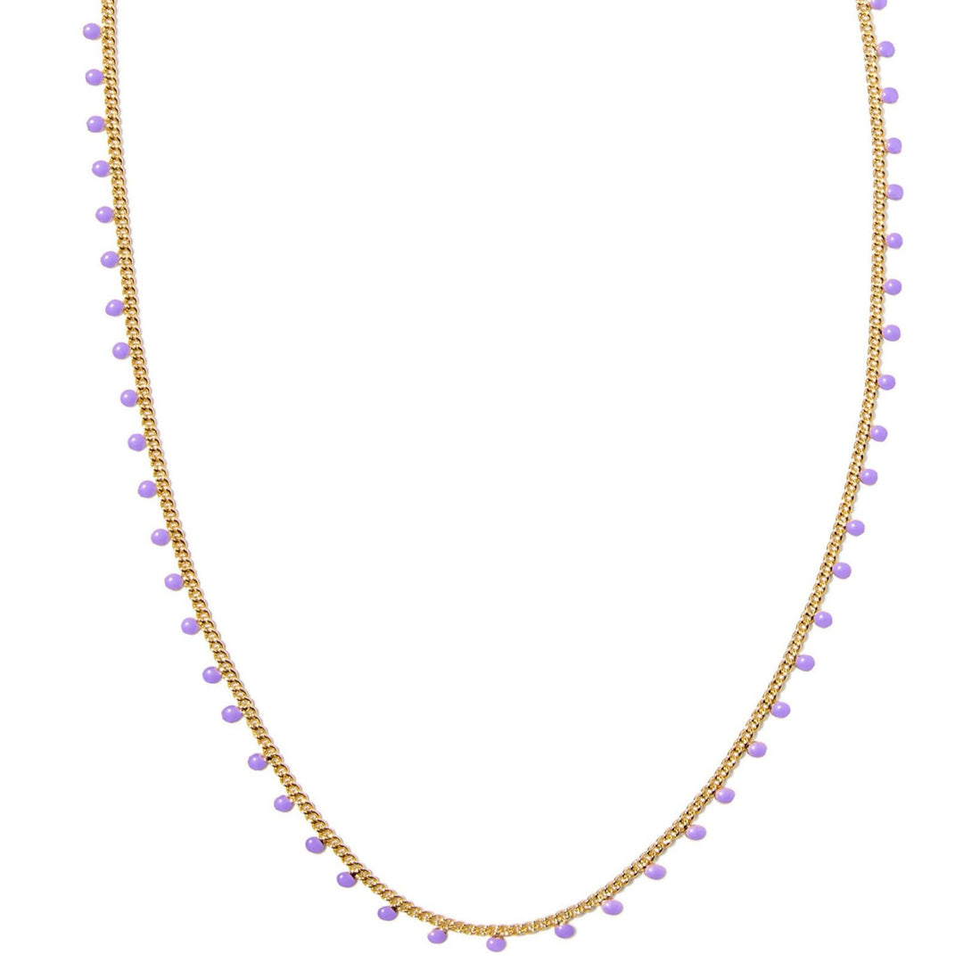 Kendra Scott | Kelsey Gold Strand Necklace in Purple Enamel