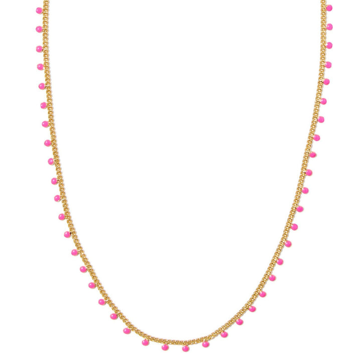 Kendra Scott | Kelsey Gold Strand Necklace in Pink Enamel