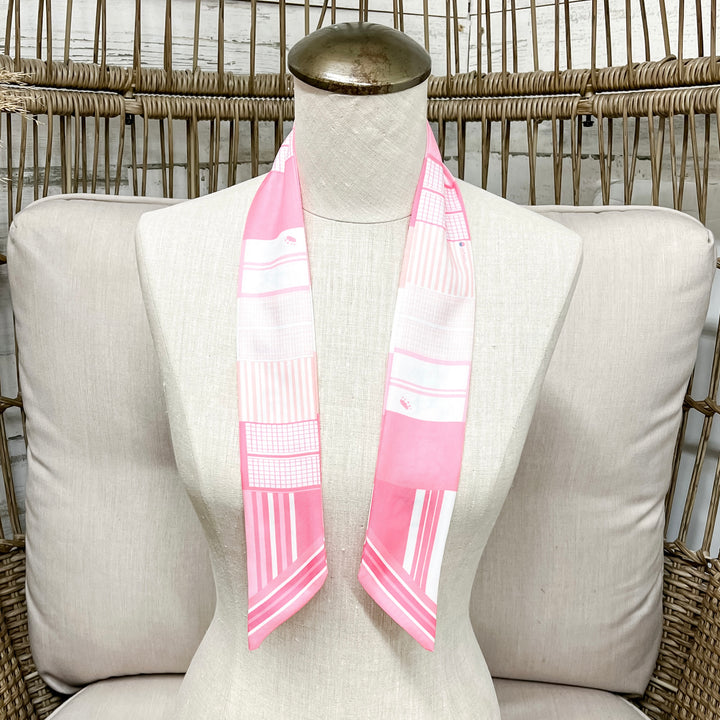 Pony Power Equestrian Twilly Scarf in Shades of Pink