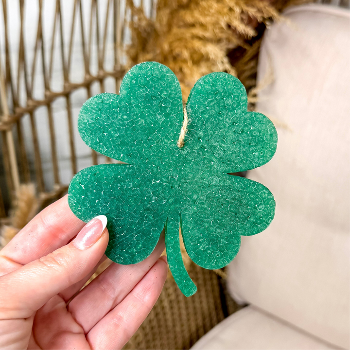 St. Patrick's Day Solid Green Clover Car Freshie in Lucky Charm