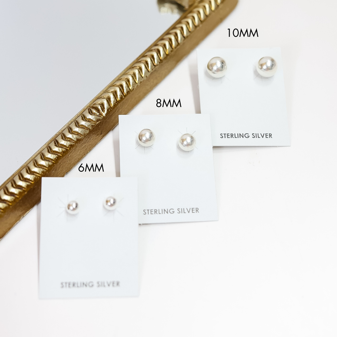 Navajo Pearl Sterling Silver Stud Earrings