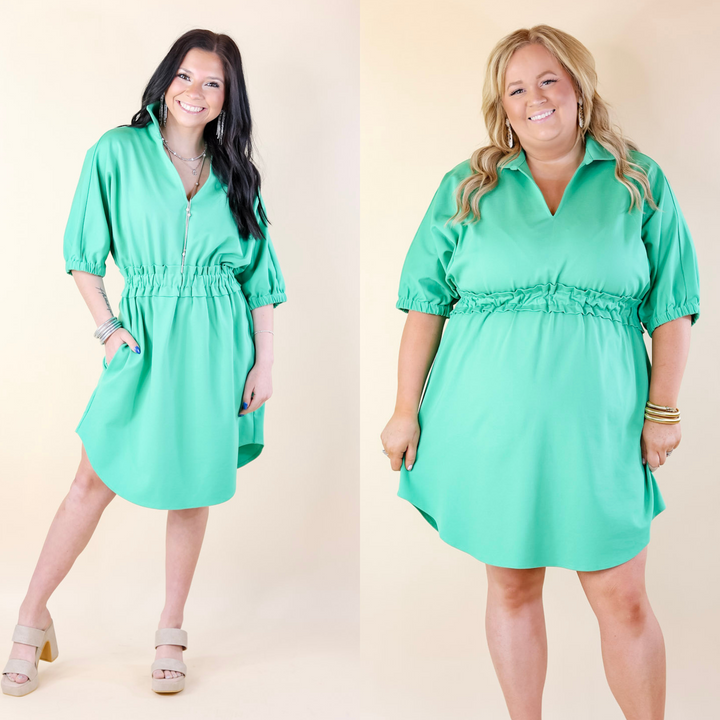 Emily McCarthy | Palmer Dress in Green - Giddy Up Glamour Boutique