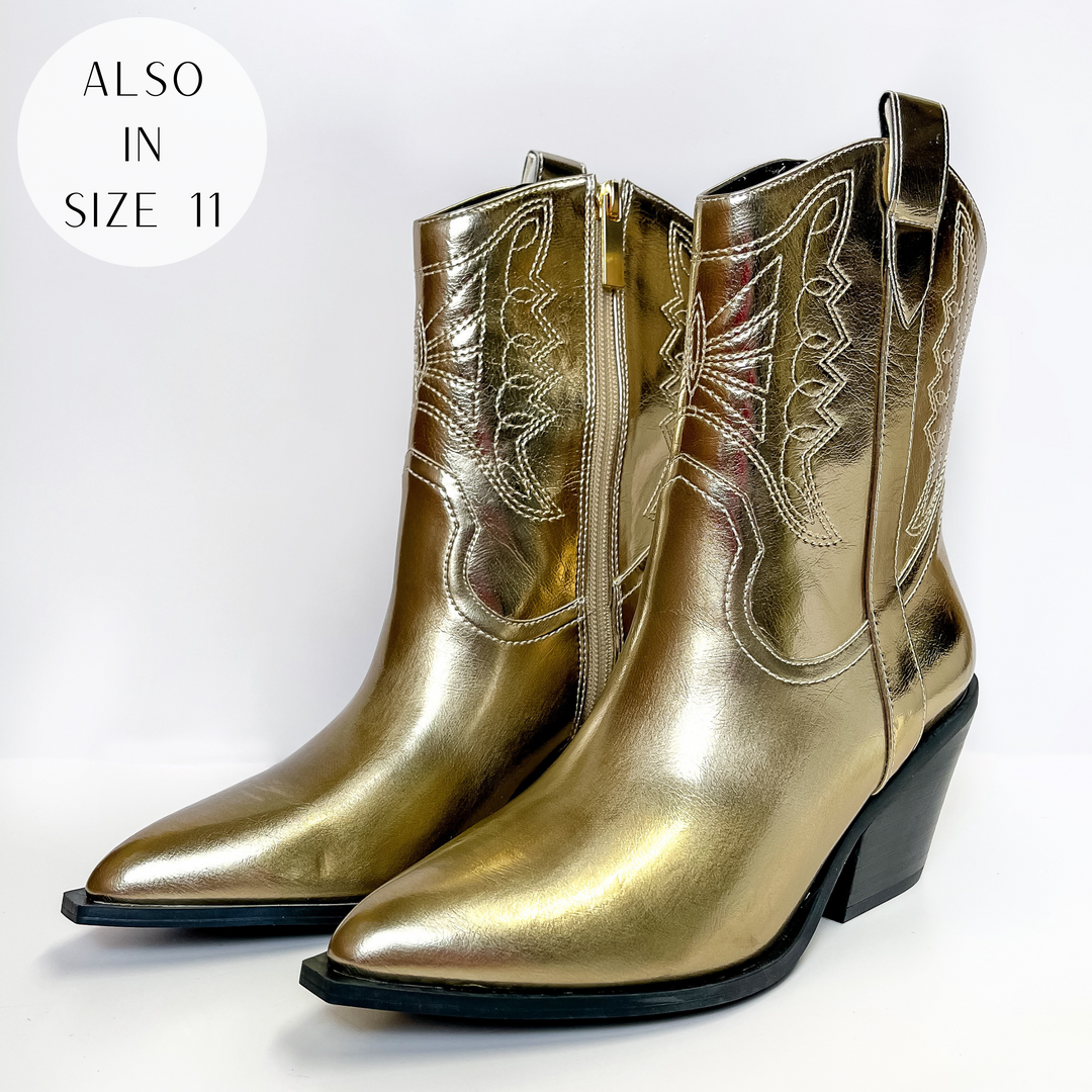 Corky's | Rowdy Western Stitch Boots in Gold - Giddy Up Glamour Boutique