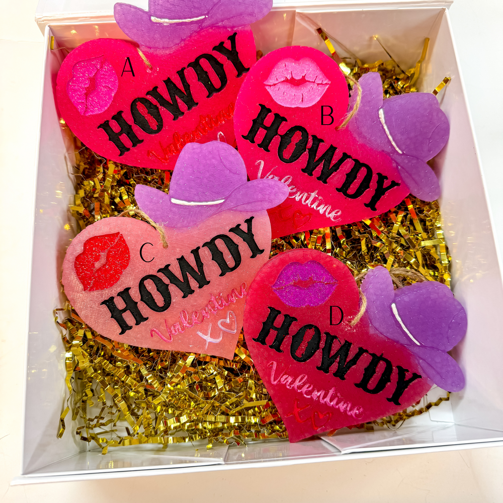 Howdy Valentine Car Freshie in Love Spell Scent - Giddy Up Glamour Boutique