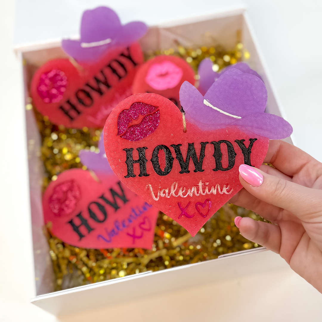 Howdy Valentine Car Freshie in Butt Naked Scent - Giddy Up Glamour Boutique