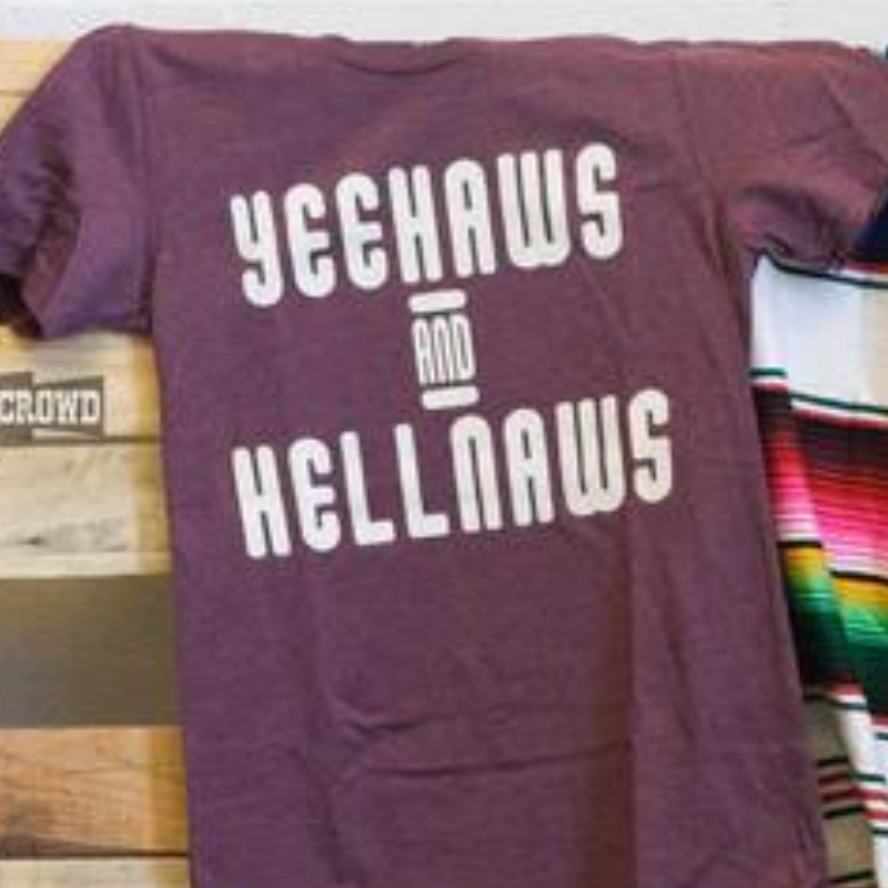 Online Exclusive | Hellnaws Short Sleeve Graphic Tee in Maroon - Giddy Up Glamour Boutique