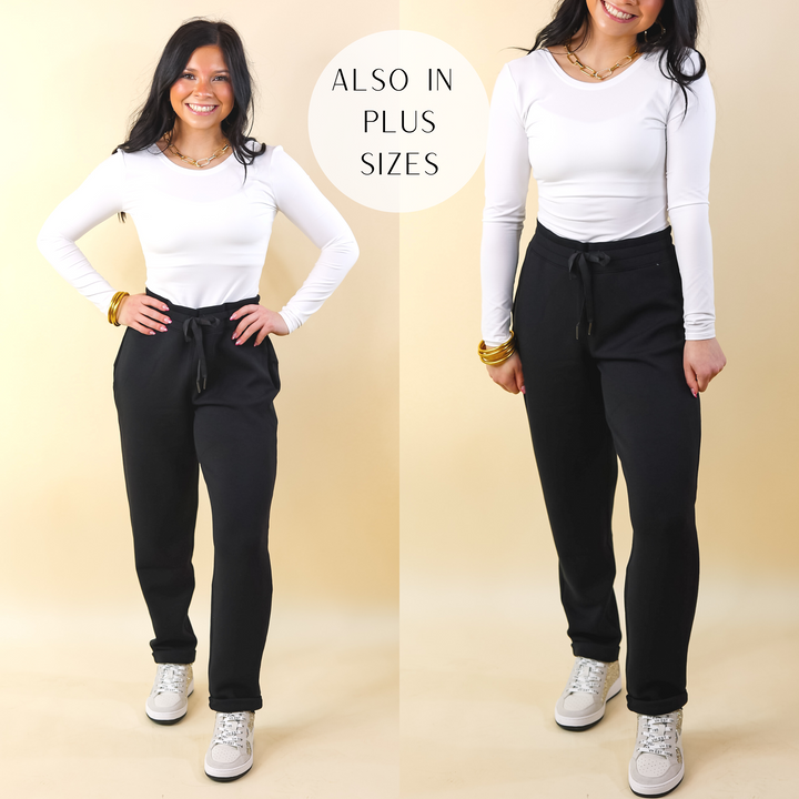 SPANX | AirEssentials Tapered Leg Jogger Sweatpant in Black - Giddy Up Glamour Boutique