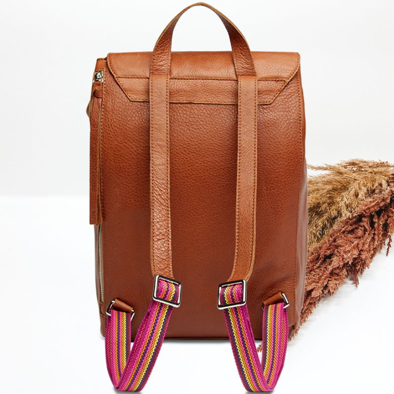 brandy leather backpack CONSUELA- Brandy Backpack