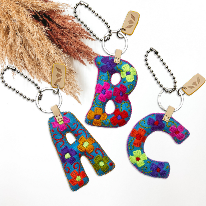 Consuela | Turquoise Felt Initial Letter Charms