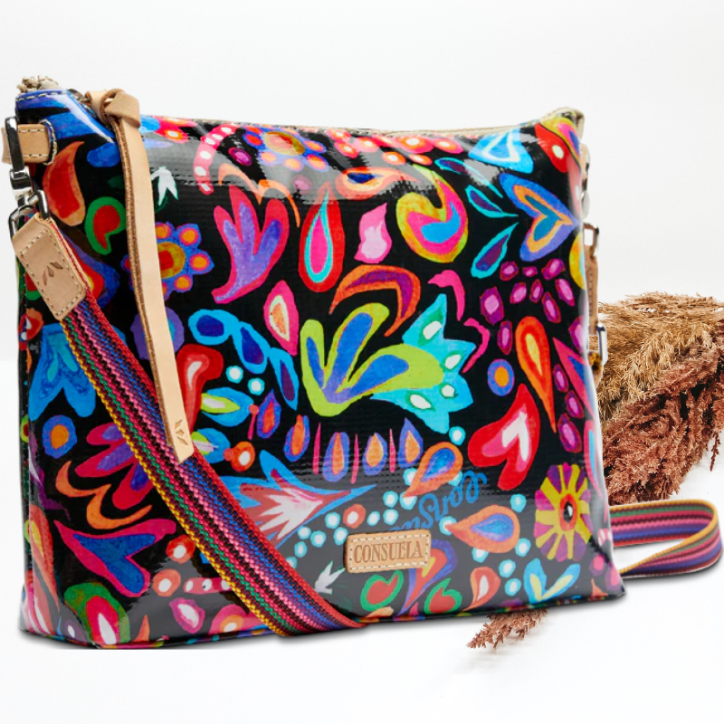 Consuela | Sophie Black Swirly Downtown Crossbody Bag