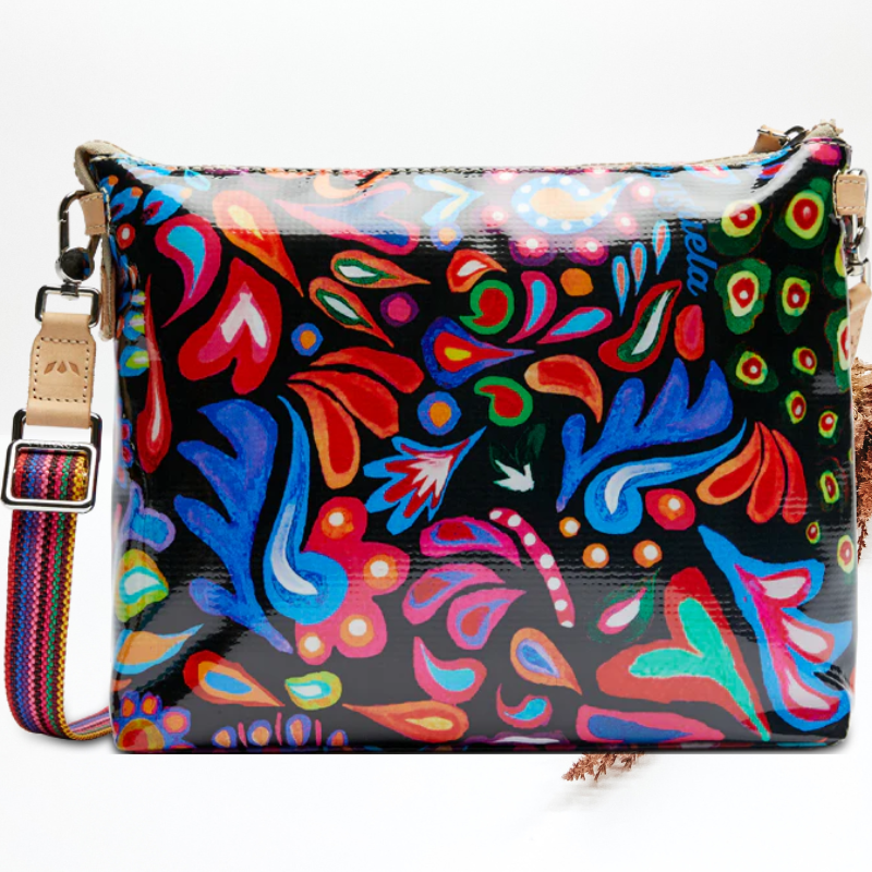 Consuela | Sophie Black Swirly Downtown Crossbody Bag