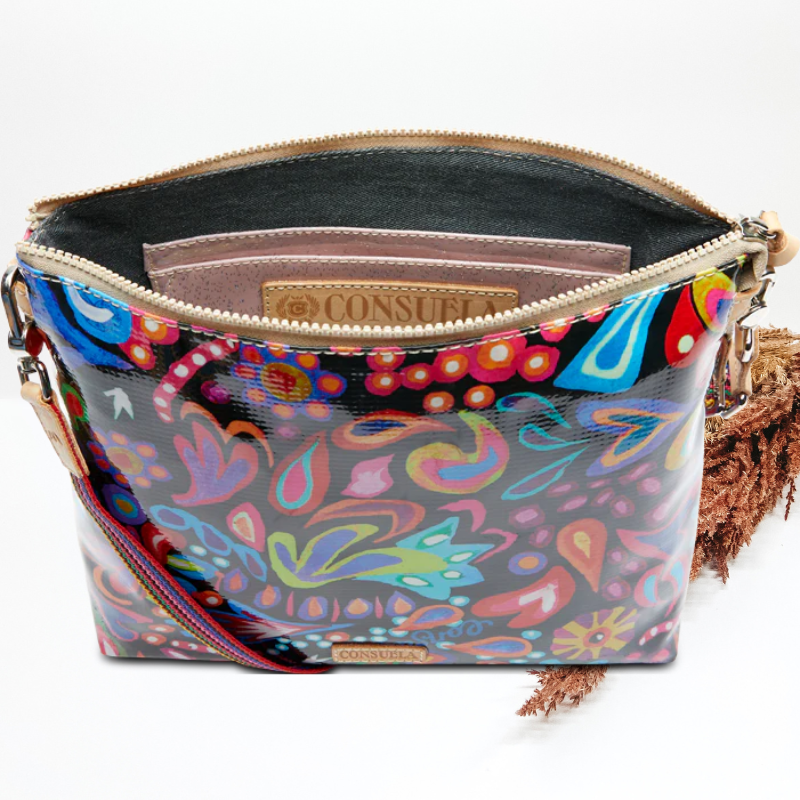 Consuela | Sophie Black Swirly Downtown Crossbody Bag