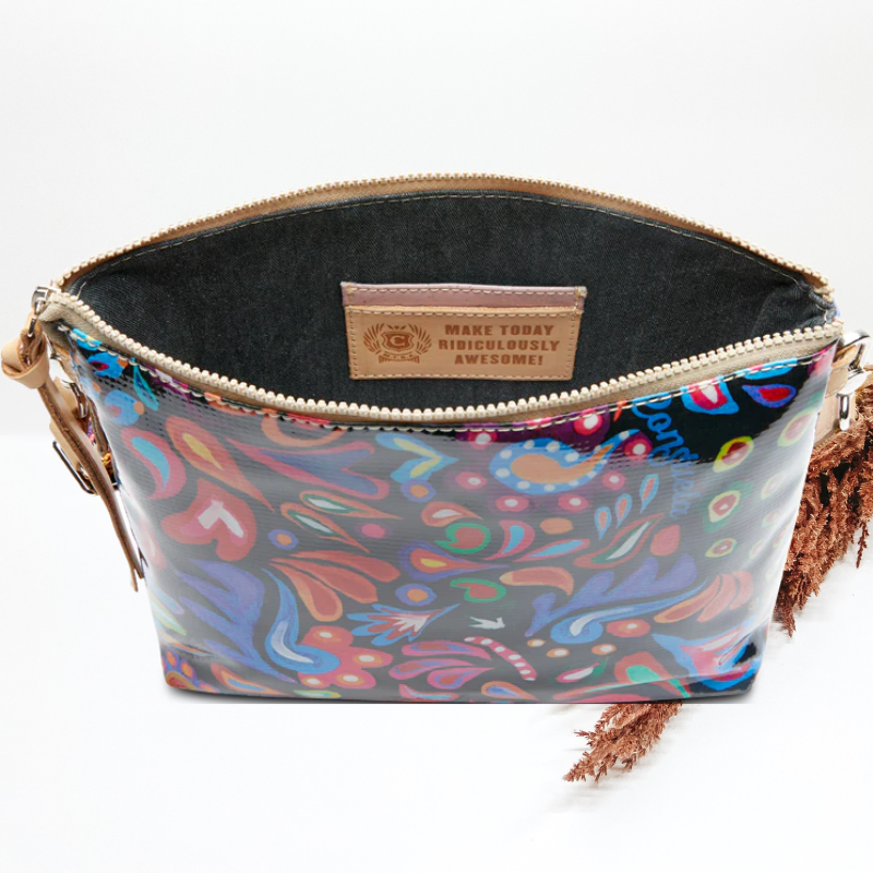 Consuela | Sophie Black Swirly Downtown Crossbody Bag