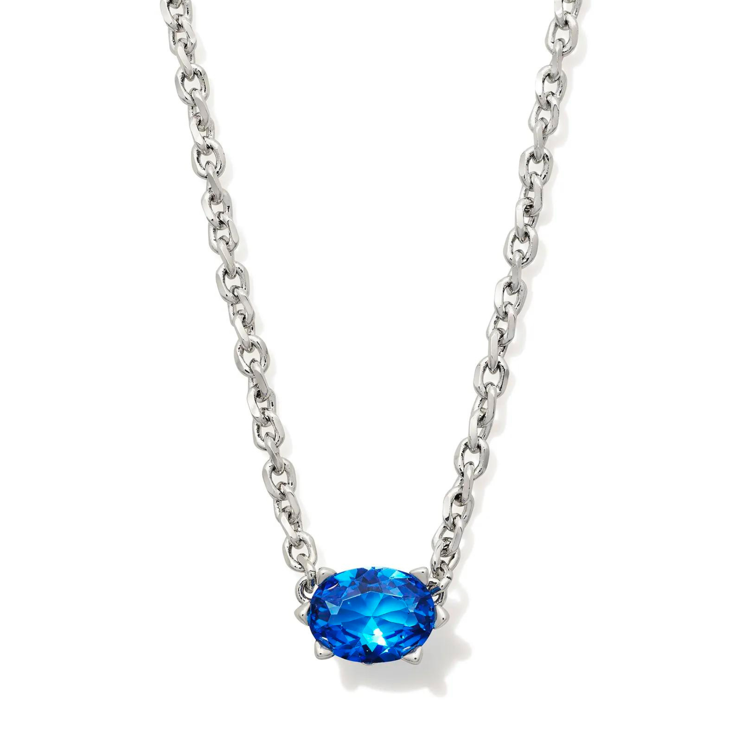 Kendra Scott | Cailin Silver Pendant Necklace in Blue Violet Crystal