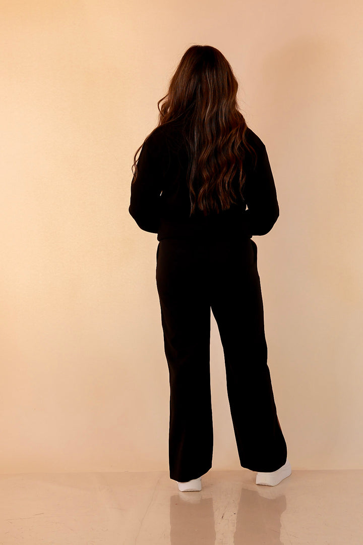 Simply Southern Ahead of the Game quarter zip pullover in black