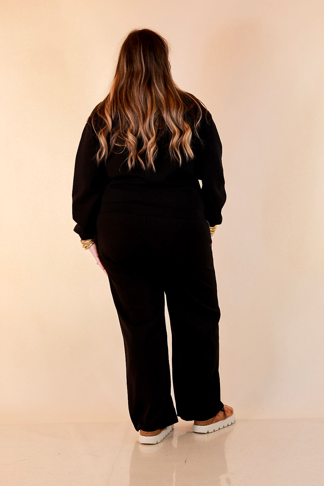 Simply Southern Ahead of the Game quarter zip pullover in black