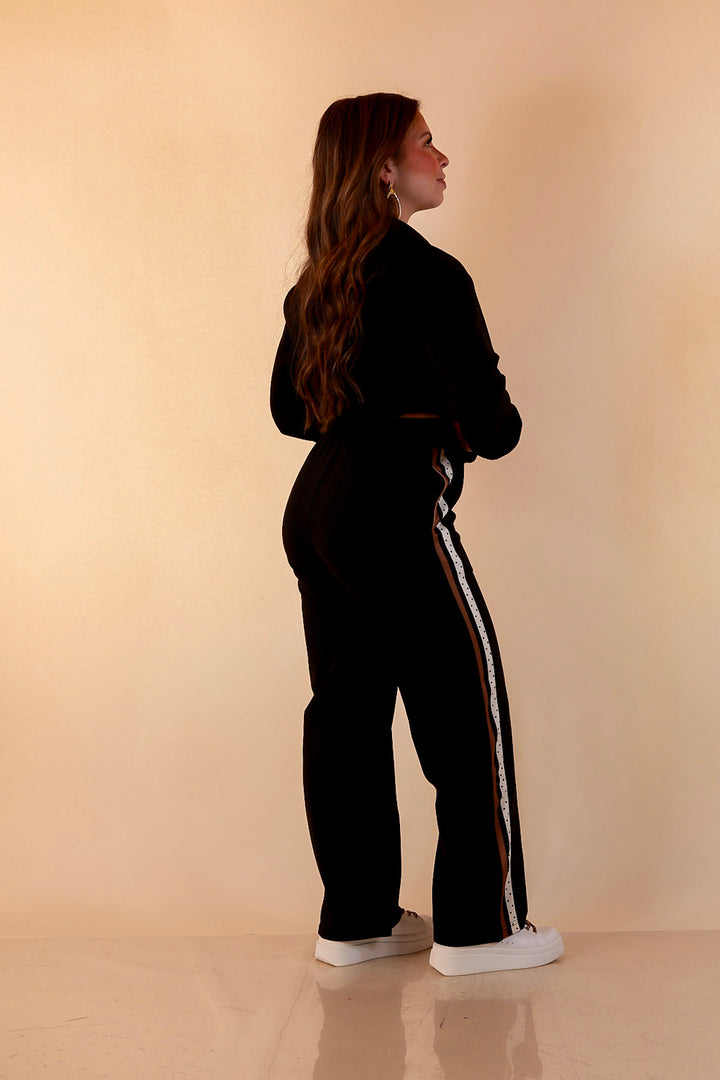 Simply Southern Ahead of the Game quarter zip pullover in black