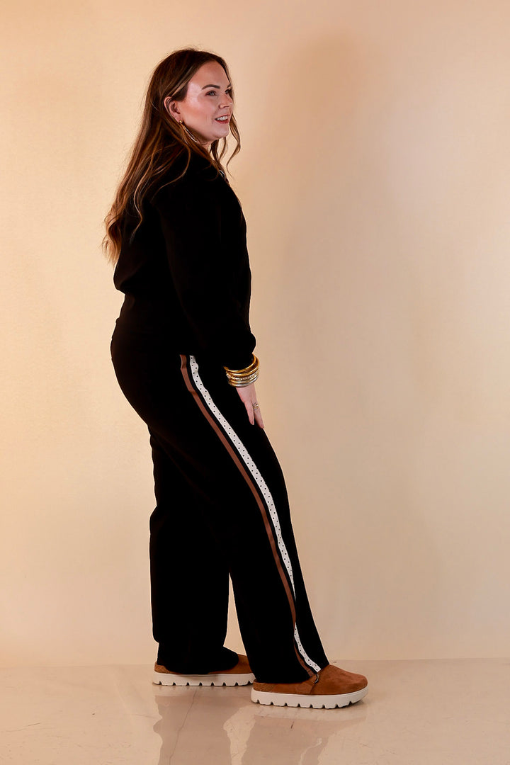 Simply Southern Ahead of the Game pull-on track pants in black