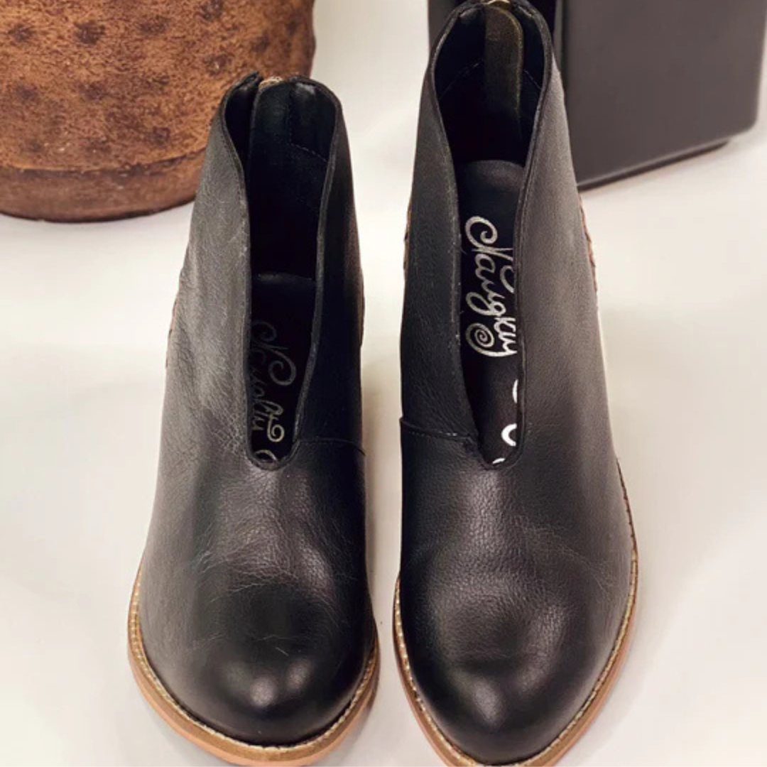 Online Exclusive | All Roads Heeled and Embordered Booties in Black