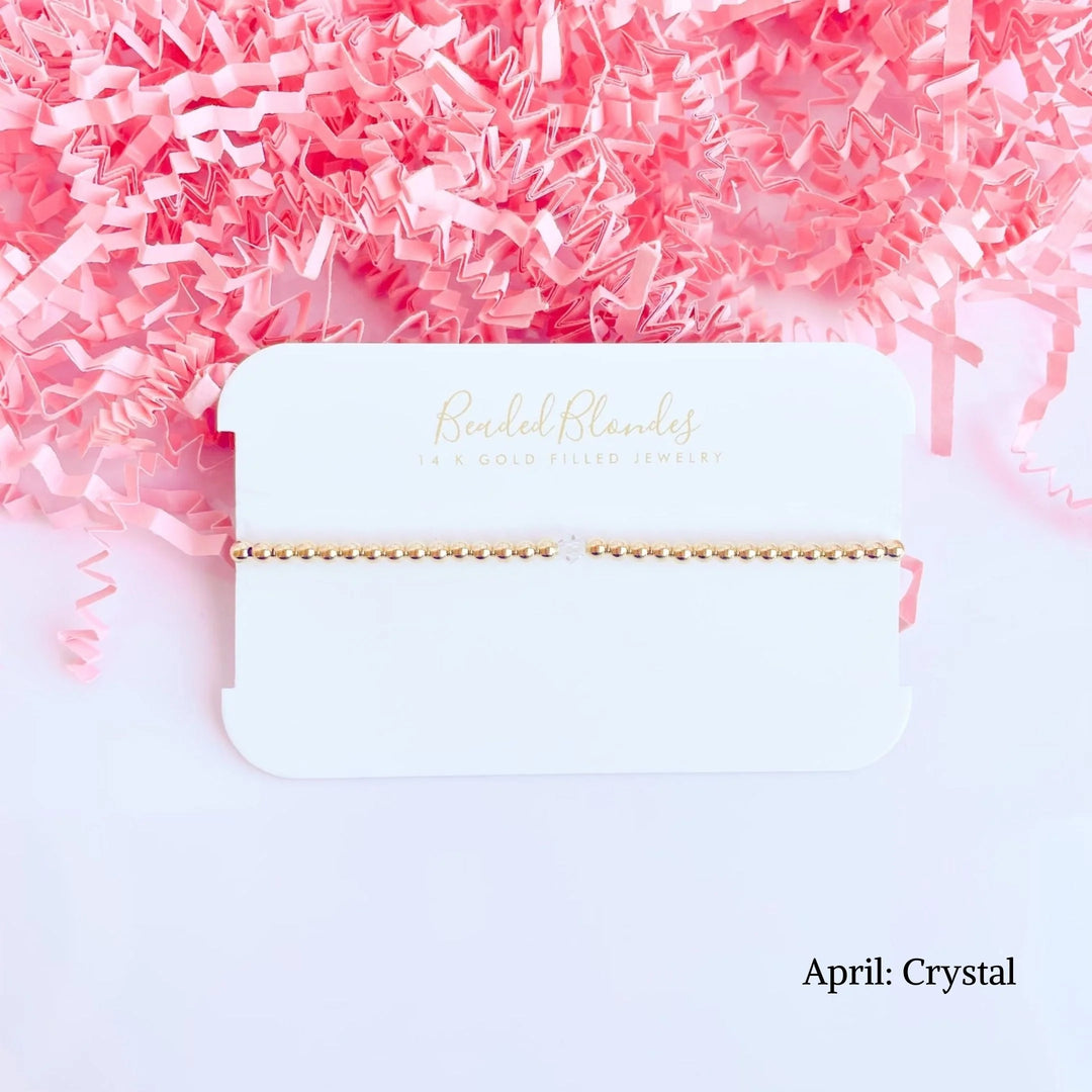 Beaded Blondes | Birthstone Swarovski Crystal Bracelet - Giddy Up Glamour Boutique
