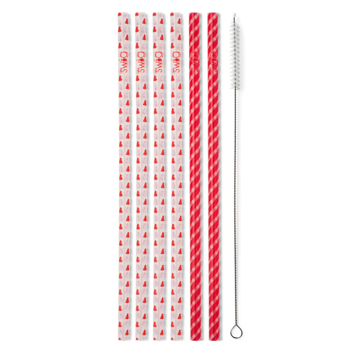 Santa Baby + Candy Cane Reusable Straw Set - Giddy Up Glamour Boutique