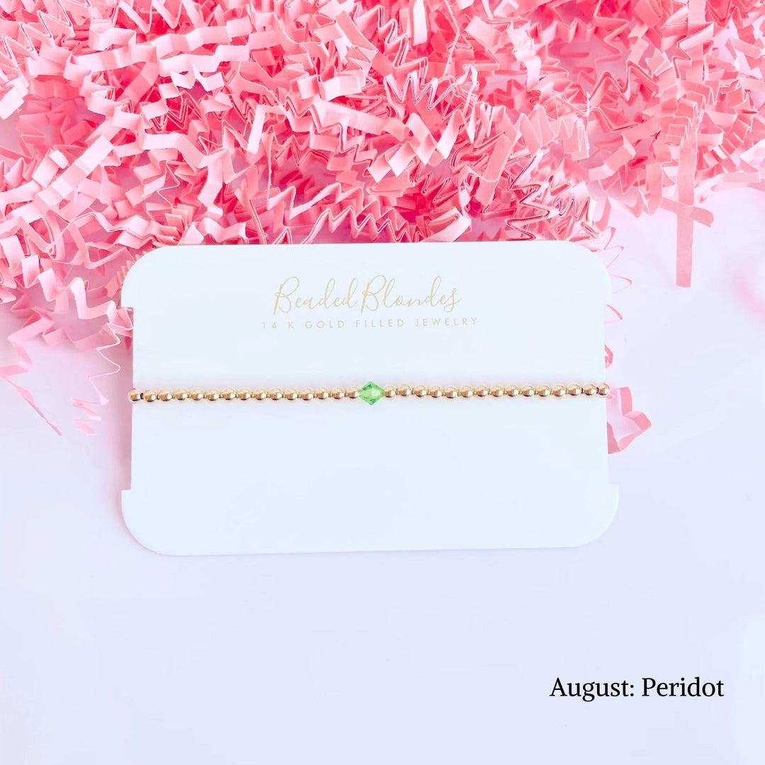 Beaded Blondes | Birthstone Swarovski Crystal Bracelet - Giddy Up Glamour Boutique