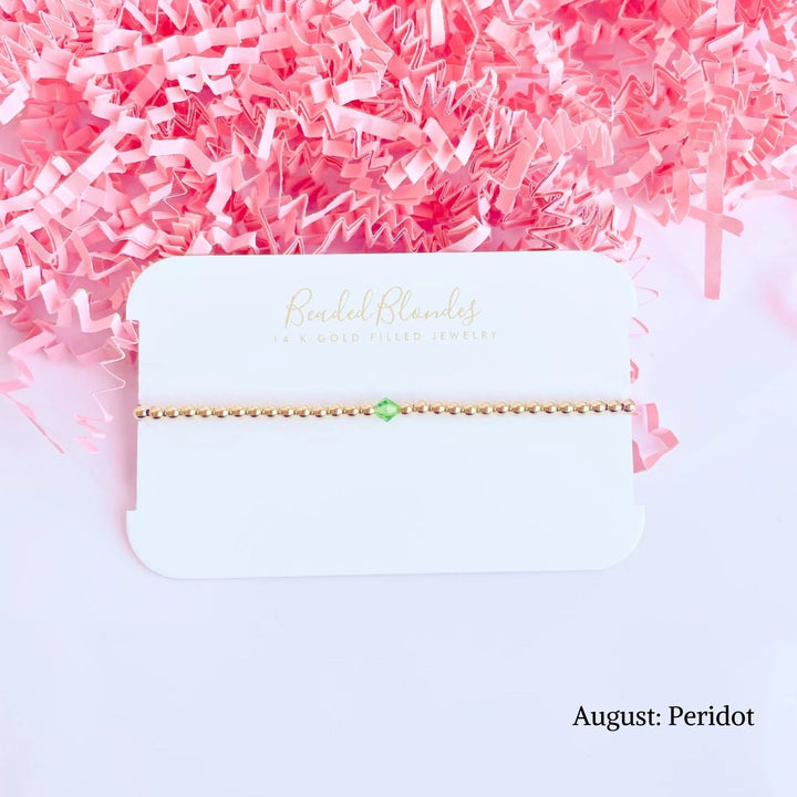 Beaded Blondes | Birthstone Swarovski Crystal Bracelet - Giddy Up Glamour Boutique