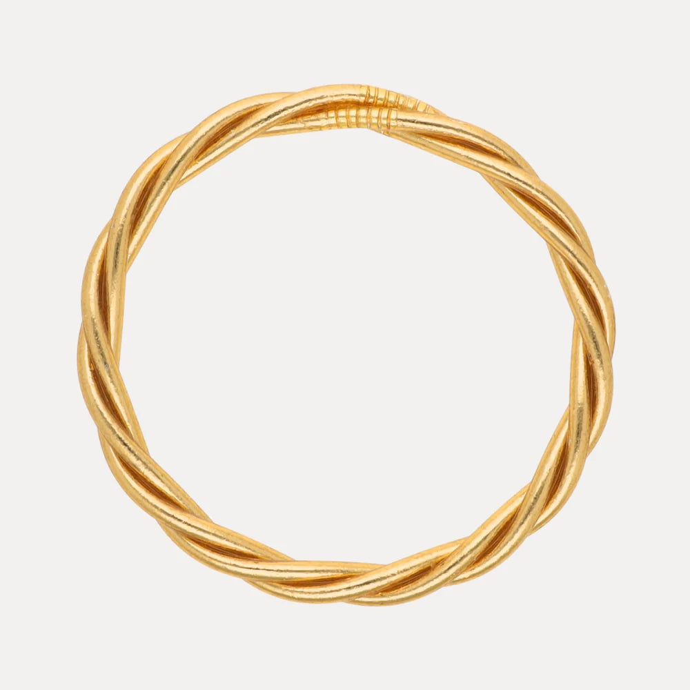 BuDhaGirl | Twist All Weather Bangle in Aura Gold