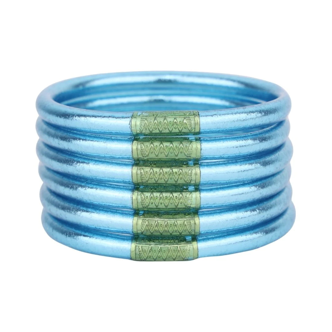 BuDhaGirl | Set of Six | All Weather Bangles in Azure - Giddy Up Glamour Boutique