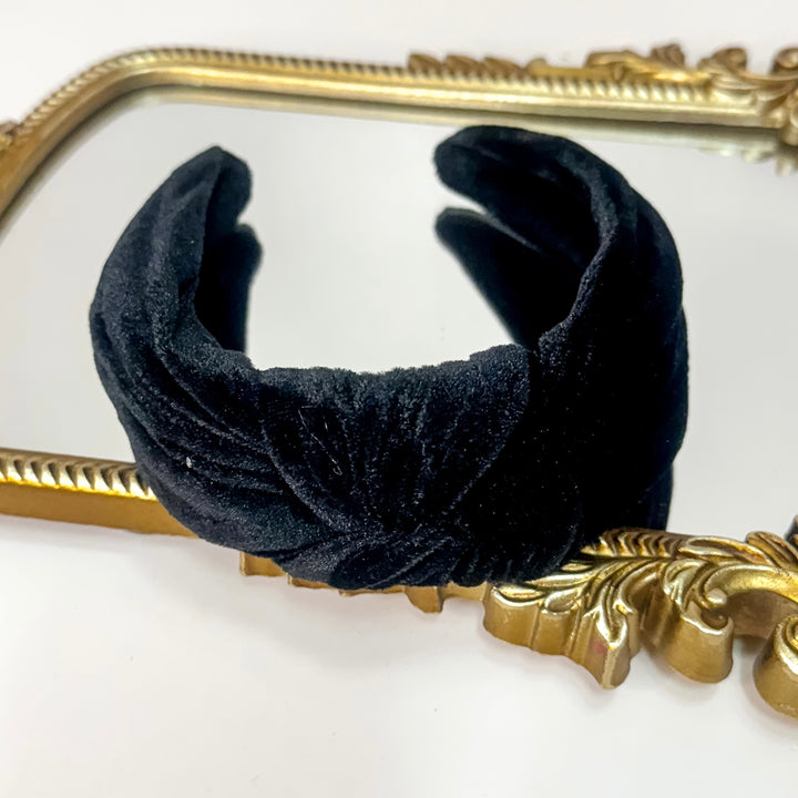 Velvet Knotted Headband in Various Colors