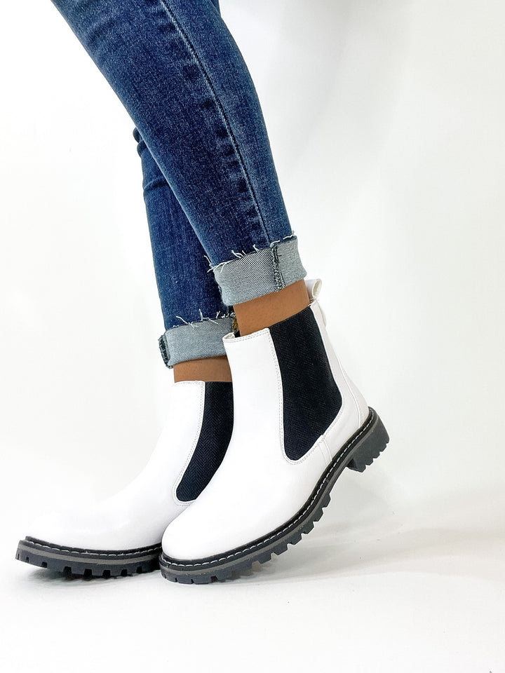 Corky's | To Be Honest Slip On Booties in White - Giddy Up Glamour Boutique