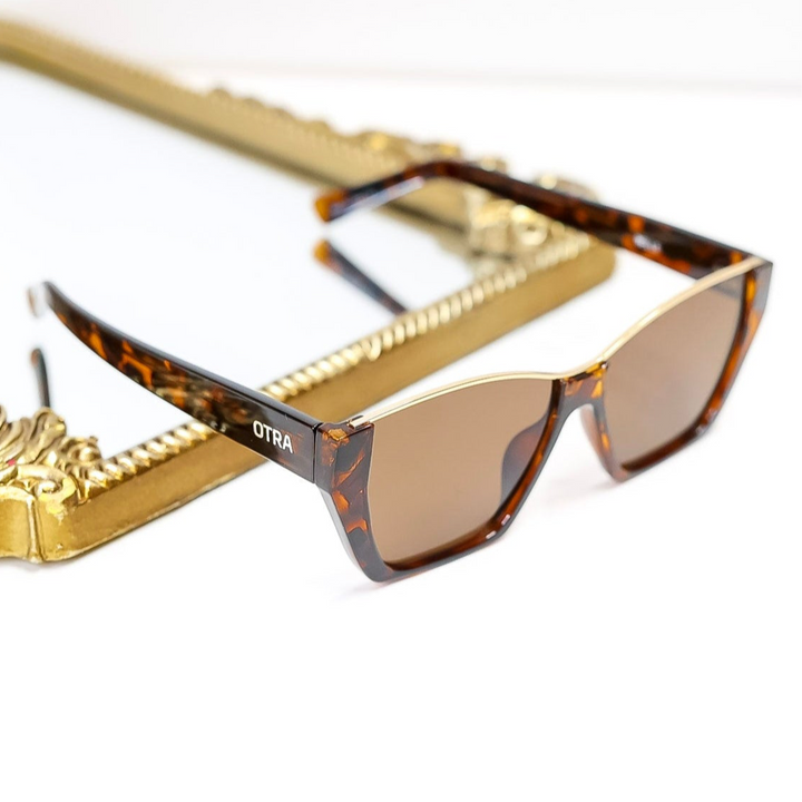 Otra Eyewear | Belle Square Cat-Eye Sunglasses in Tortoiseshell